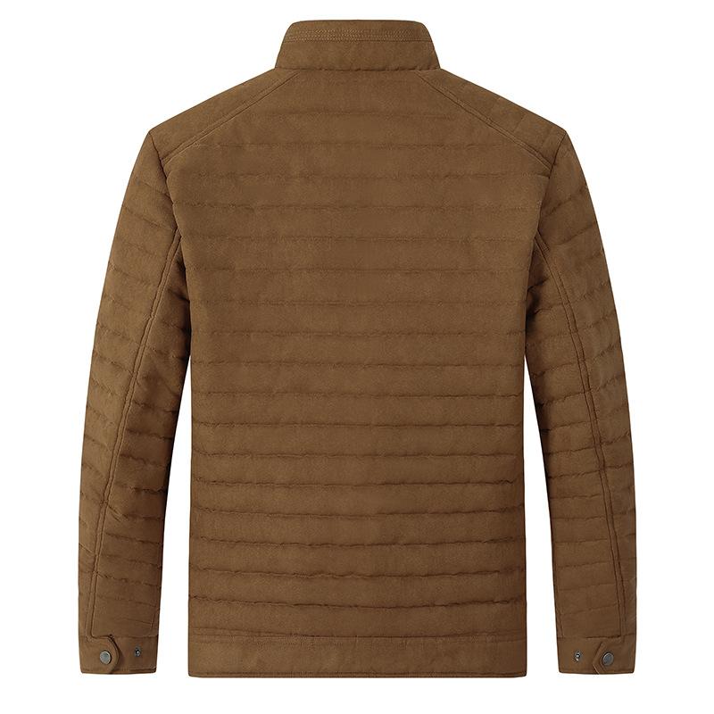 Cotton Coat Men's Velvet Thickened Warm Jacket for Young and Middle-aged People Casual Fashion Stand-up Collar Jacket