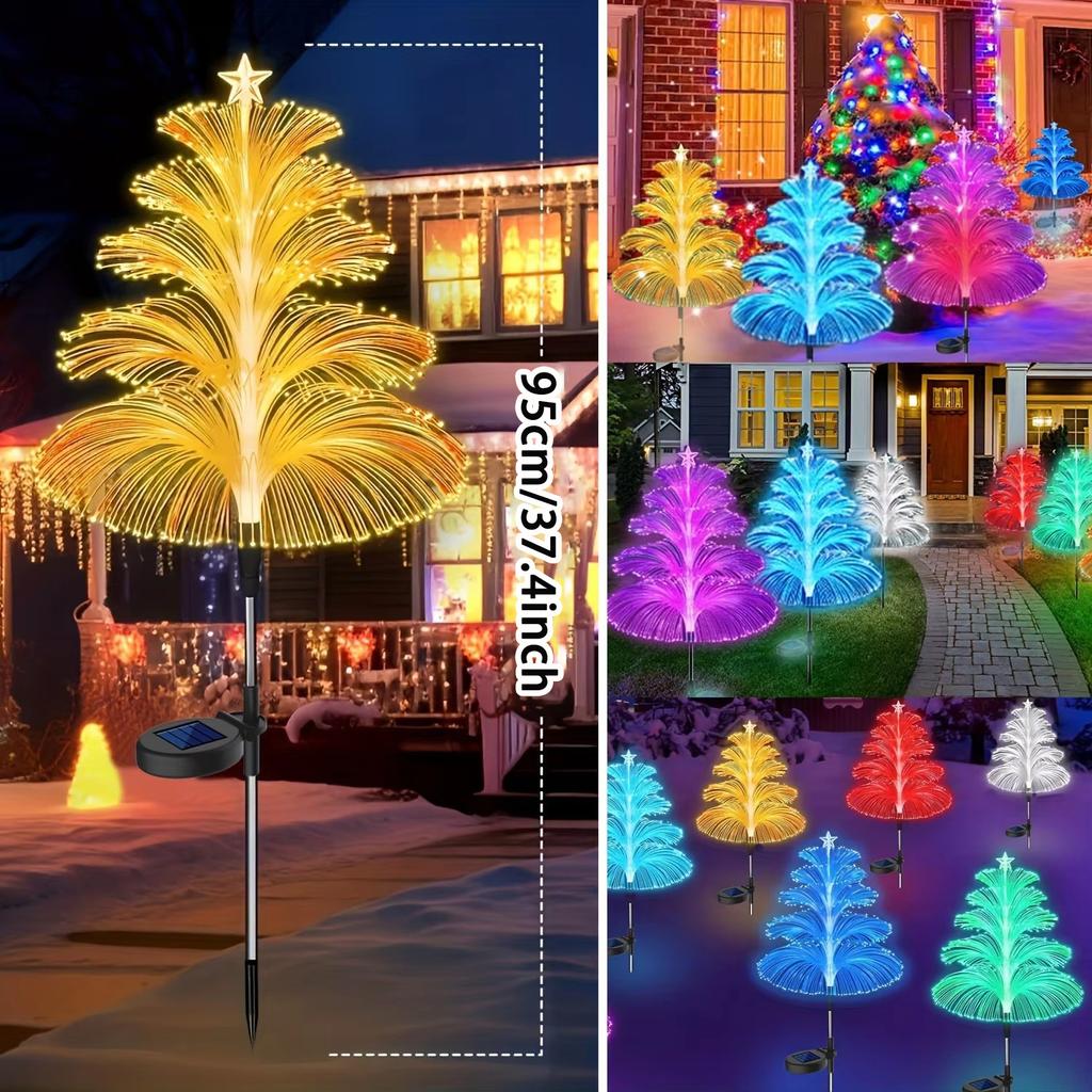 Solar Jellyfish Lights Outdoor 5 Layers 7 Color Changing Jellyfish Lights Jellyfish Solar Flower Lights For Christmas Pool Decor