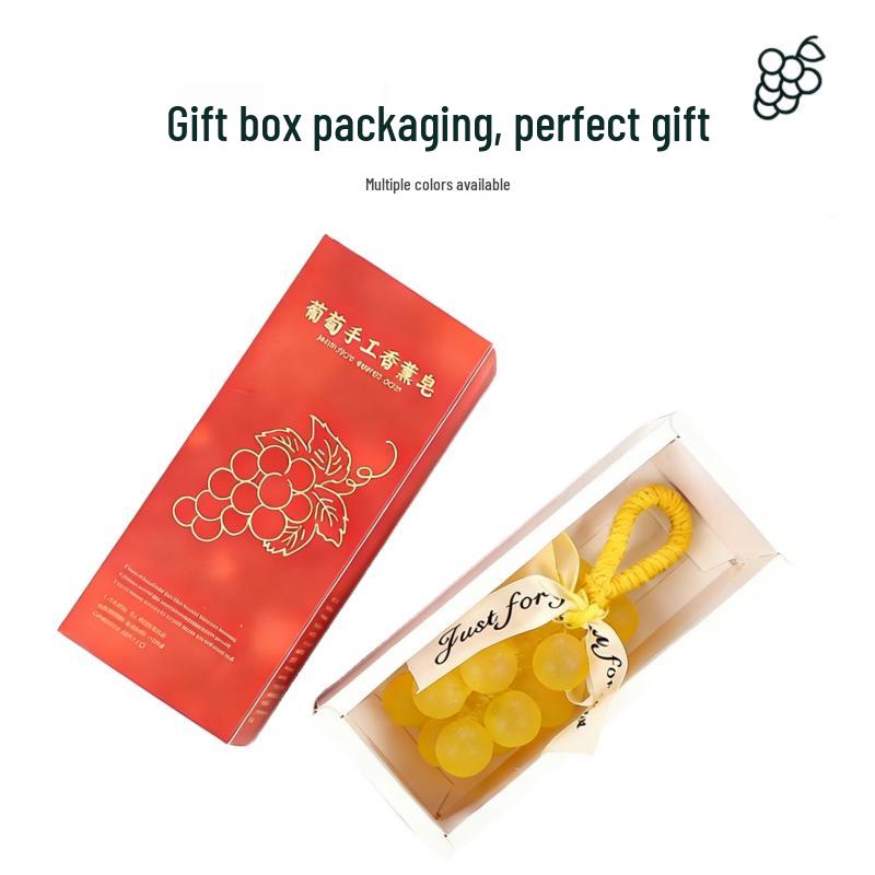 Grape Scent Handmade Soap String - Perfect for Hand and Face Washing, Ideal New Year or Spring Festival Gift, and Annual Meeting Souvenir.