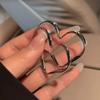 Fashion Heart Stainless Steel Hoop Earrings for Women Punk Vintage Piercing acier inoxydable Earring For Girl Christmas Gifts