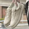 Men's Business Leather Shoes Soft Moccasin Shoes Comfortable Casual Shoes for Men Autumn Solid Black/Khaki/Sand Men Sneakers