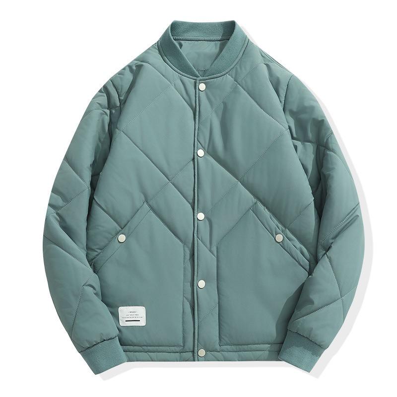 Baseball Collar Irregular Cotton-padded Clothes Winter Men's New Thermal Cotton-padded Jacket Casual Fashion Jacket Men's Rhombus Plaid