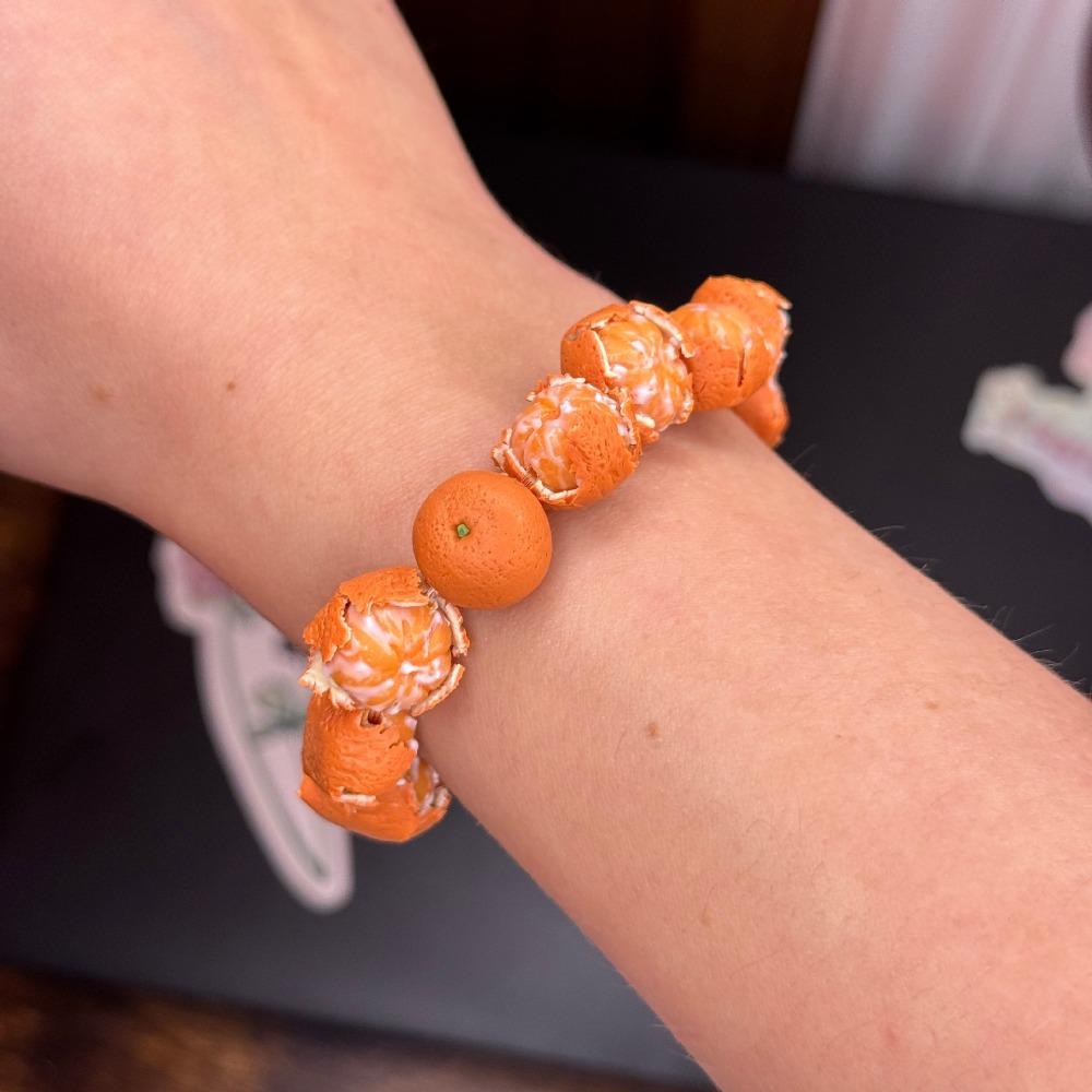 Resin Beads Bracelet Dopamine Summer Bohemian Jewelry Simulation Fruit Bracelet Beach Jewelry