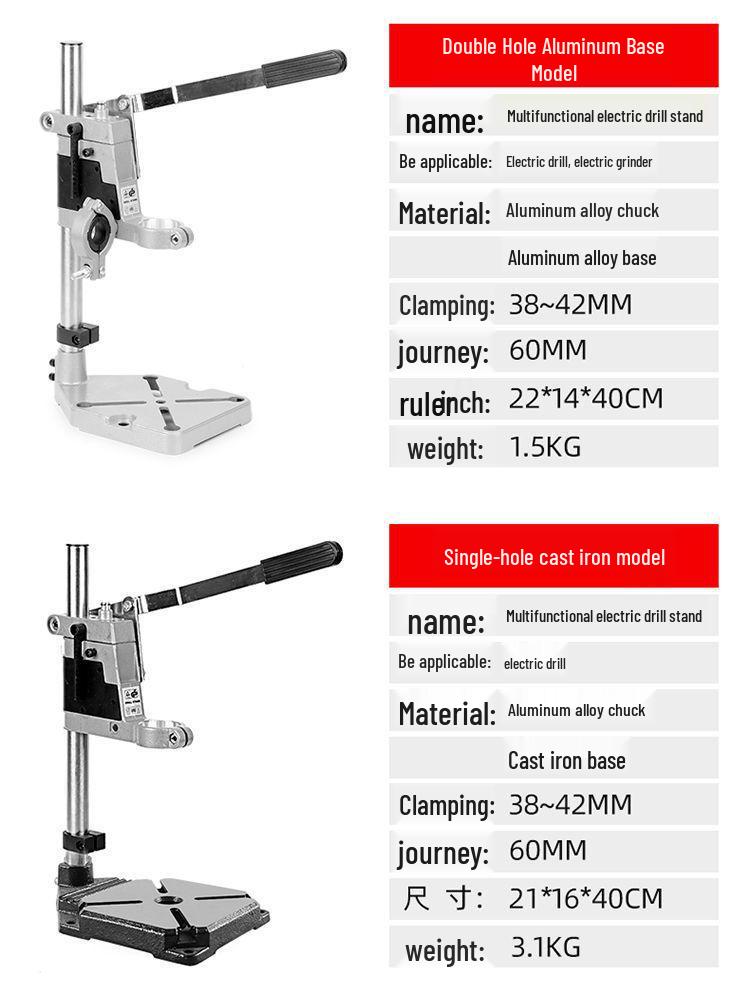 High-Precision Multifunctional Bench Drill Stand for Hand and Electric Drills
