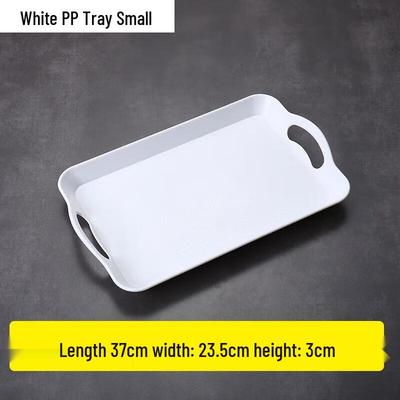 JINGRX Rectangular Melamine Serving Tray with Handles