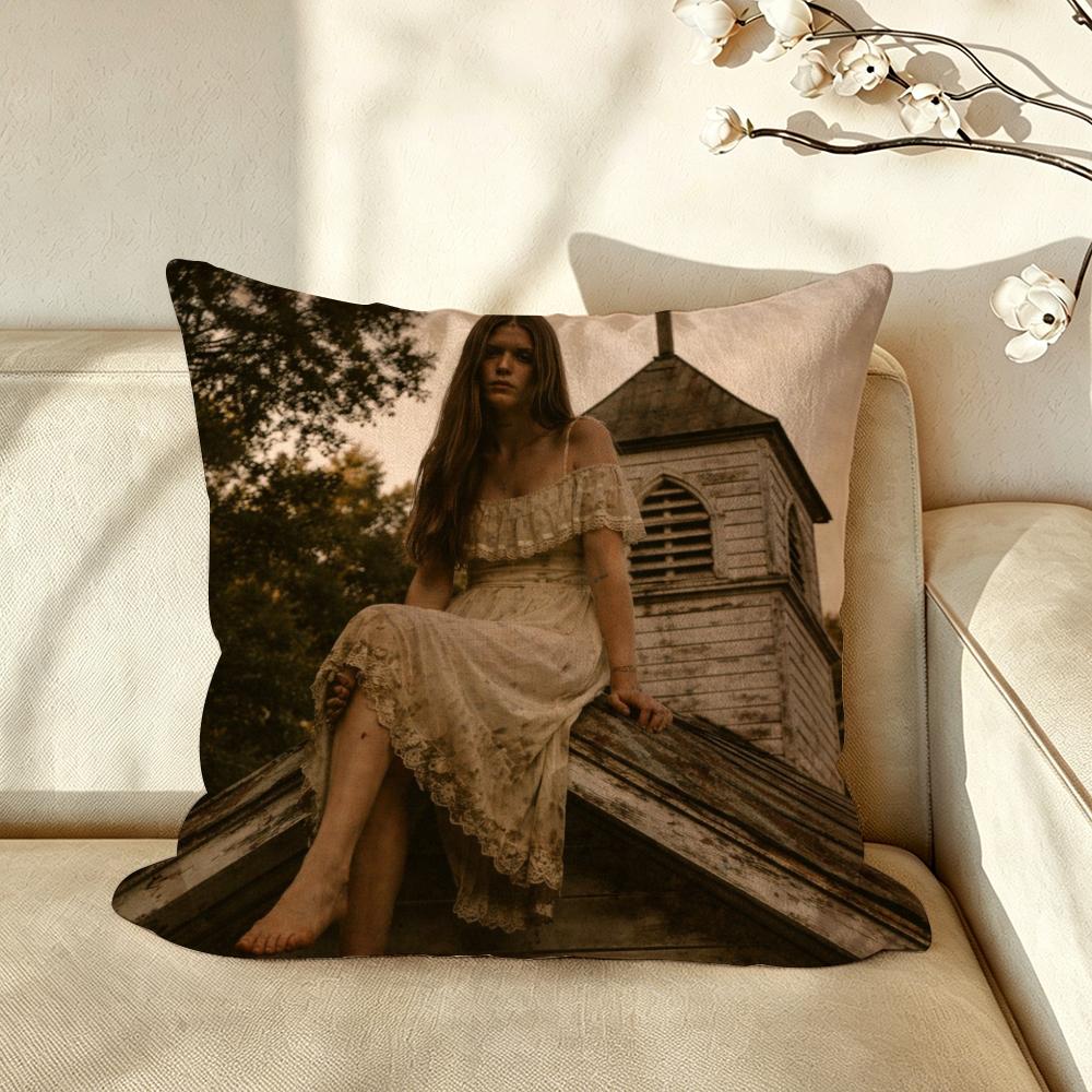 Music EEthel CCain Cushion Cover Pillow Case Antidustmite Pillowcase Silky Short Plush Sofa Cushion Cover hot