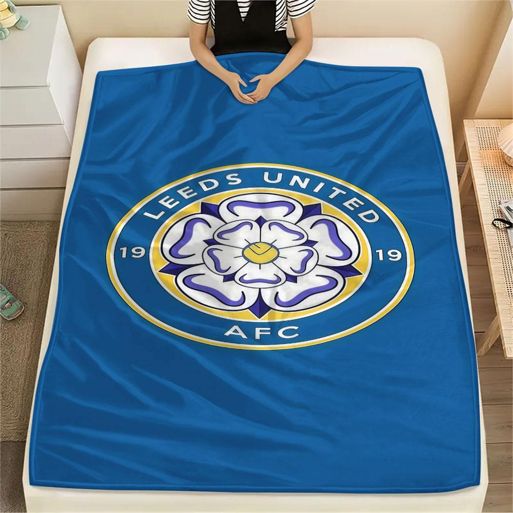 LUFC Soccer Blanket, High Quality Comfortable for All Seasons, Home Decor, Warmth and Comfort