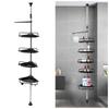 Corner bathroom shelf, telescopic, adjustable, for shower, 4 shelves, strong
