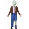 Rostliny vs. Zombie antropomorfní panenky, kostýmy rodičů a dětí, dívčí halloweenské kostýmy cosplay na jevišti