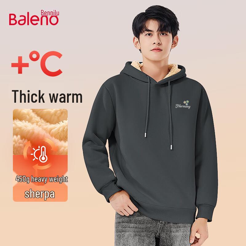 

Baleno Men s Heavyweight Fleece-Lined Hooded Sweatshirt M