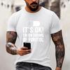 Men's Funny Letter Print Loose Fit Casual T-Shirt for Everyday Wear