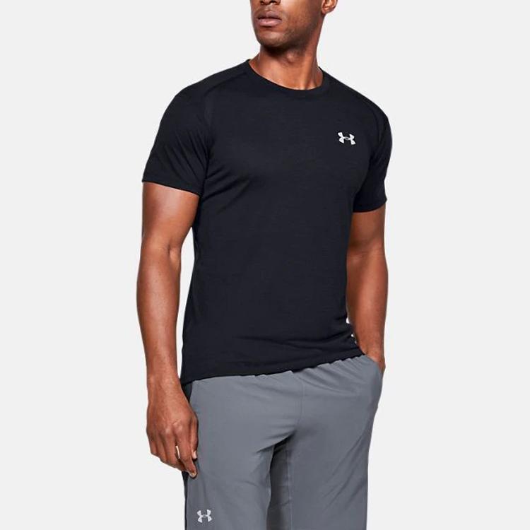 Under Armour Sport Running T-Shirt Men Tops Black 1326579-001