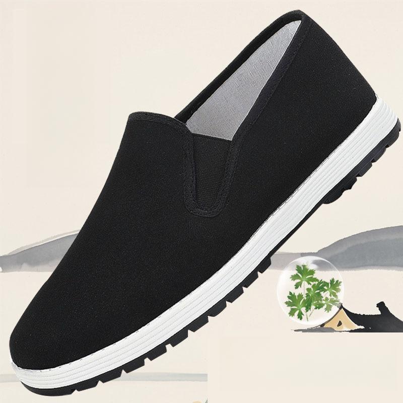 Pánské protiskluzové látkové boty Kung Fu - Silná gumová podrážka Pohodlné vycházkové boty Protiskluzové Proti zápachu Pánské prodyšné ležérní boty