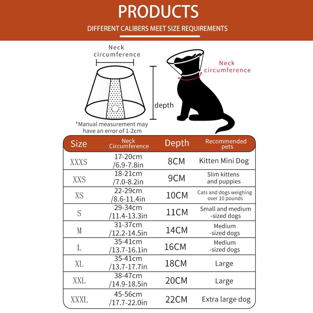 Pet Elizabethan Collar for Dogs Comfy Cones To Stop Licking Protective Collar for Cat After Surgery Anti-Bite Lick Recovery