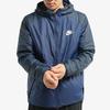 Nike Sportswear Logo Casual Windbreaker Hooded Cotton Jacket Winter Men jackets Dark-Blue 861789-429