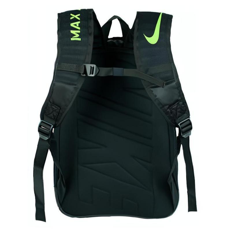 Nike Polyester Backpack Regular Unisex Black/Green Casual BA5374-010