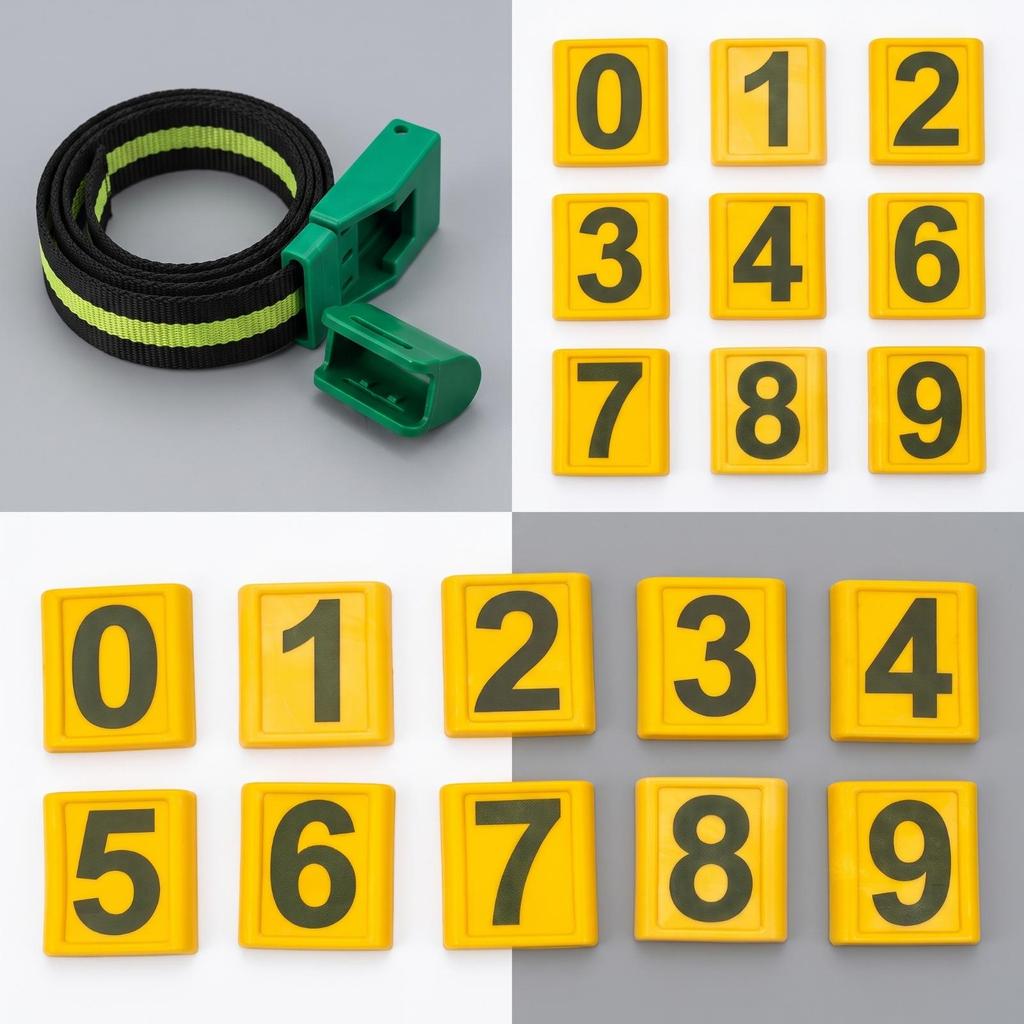 Cow Neck Strap with Identification Plates Woven Nylon for Farmers
