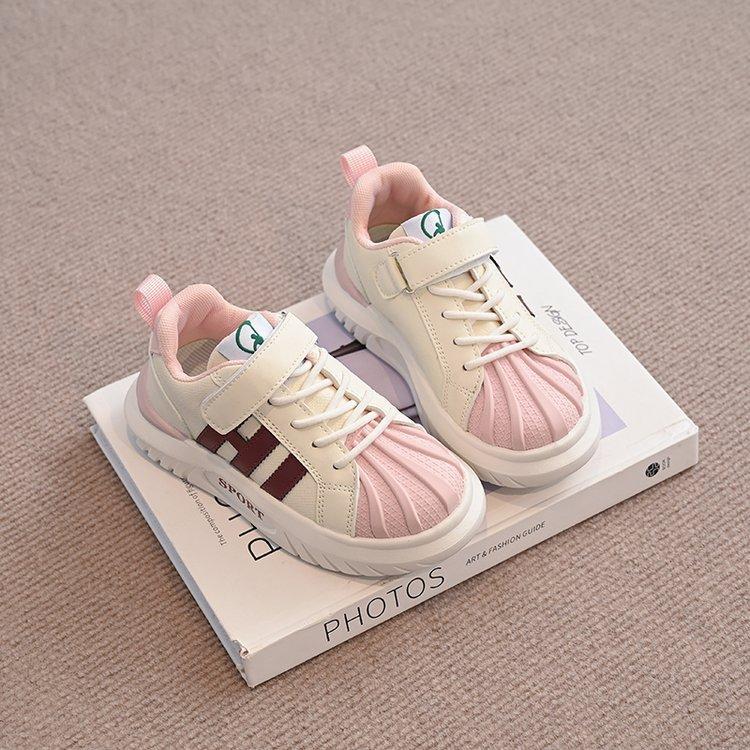 

Boys shoes board shoes spring and autumn 2025 new trendy brand children s soft-soled sports shoes boys middle-aged and older children s casual white 36 розовый