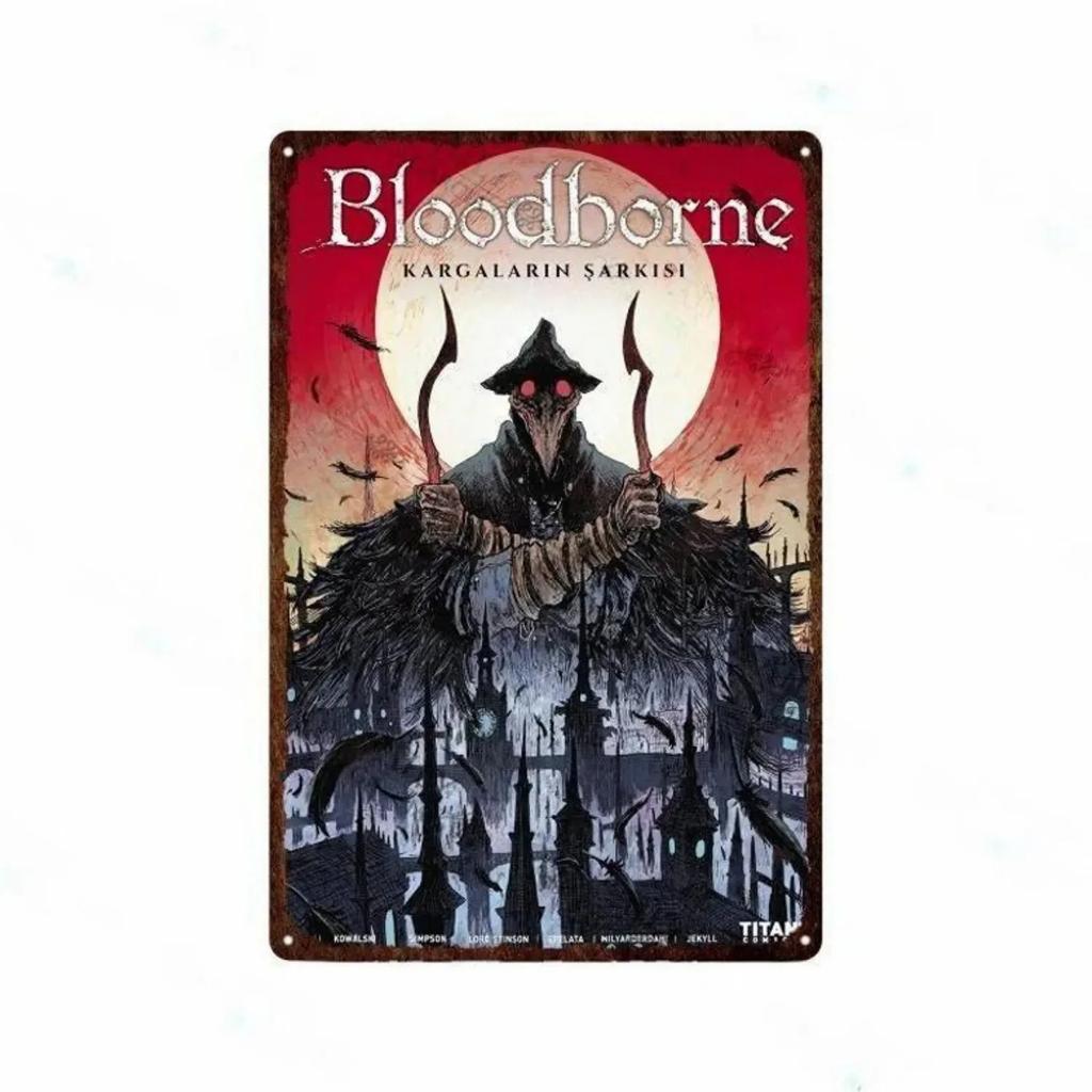 Plaque Metal Tin Signs Bloodborne Wall Decoration Vintage Art Posters Iron Painting for Man Cave Home Cafe Game Room Club Bar