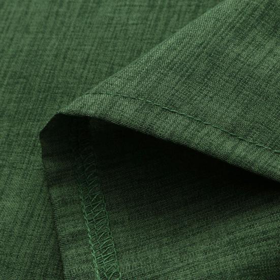 Short Sleeve Beach Shirt Stand Collar Men Solid Color Slim Fit Casual Shirt Streetwear