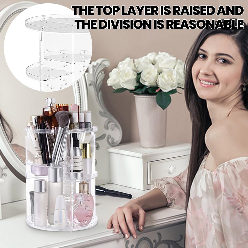 Acrylic Rotating Cosmetic Storage Rack