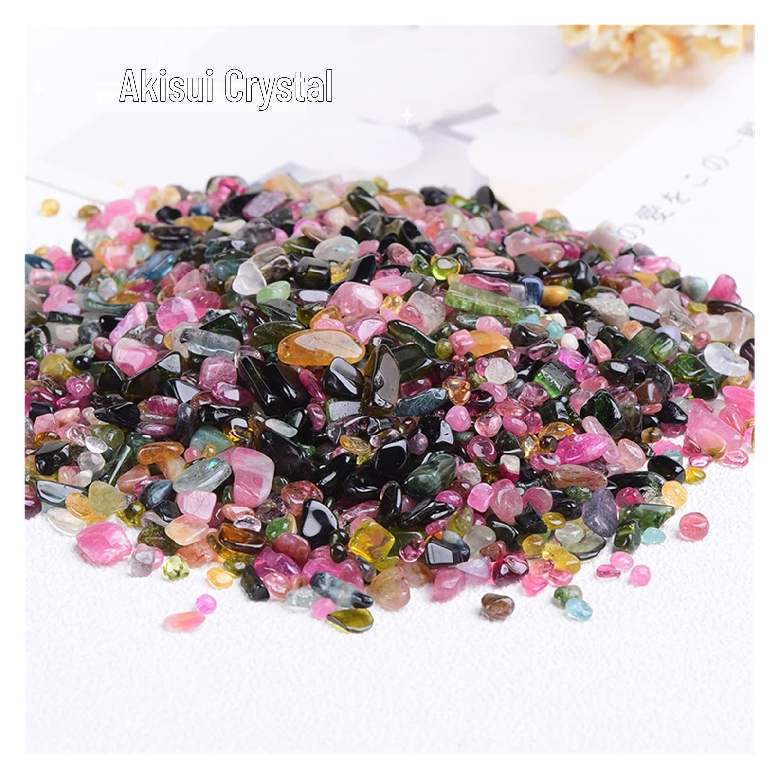 

Multicolor Tourmaline Tumbled Stones: Bracelet, Aquarium Decor, Nail Art, Purification, DIY 3-5mm