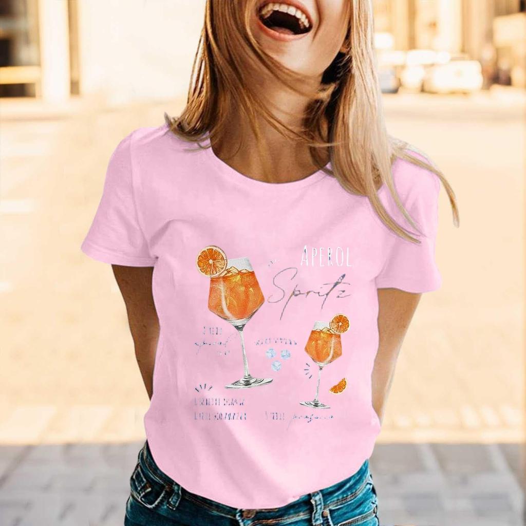 Summer Party Travel Short-sleeved T-shirts and Shirts, Weekend Casual Loose Vacation Shirts