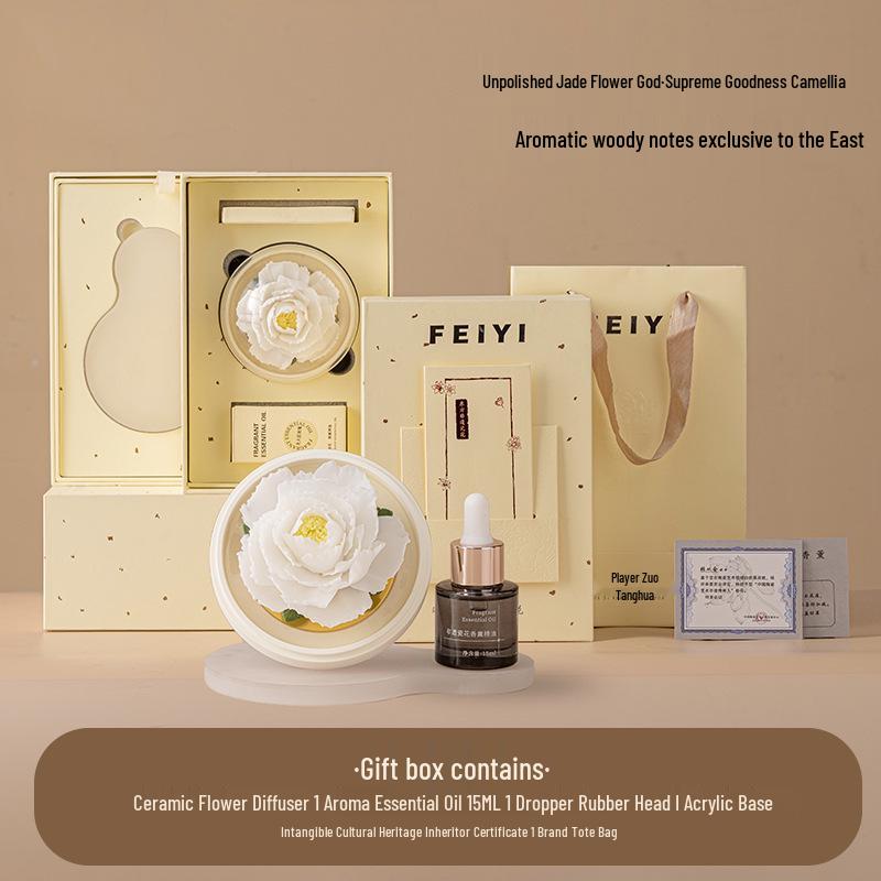 

Yanyan Handcrafted Flower Aroma Diffuser Gift Set - Creative Home & Business Gift for Festivals.