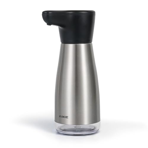 AIKE Magnetic Rechargeable Soap Dispenser, Automatic, Liquid Soap Dispenser for Kitchen and Dishwashing, IPX7 Waterproof, 5 Flow Settings, 420ml Capac