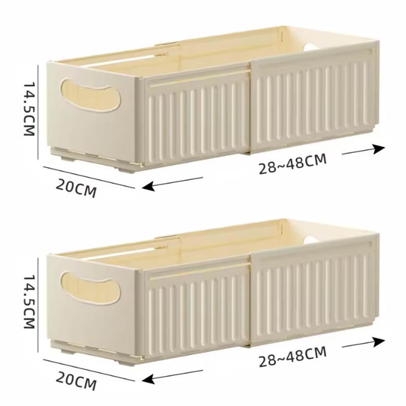 1/2/3 Stück Ausziehbarer Schubladen-Organizer Verstellbare Schrank-Aufbewahrungsbox Stapelbare Küchen-Organizer Sortier-Aufbewahrungsbox Für Zuhause