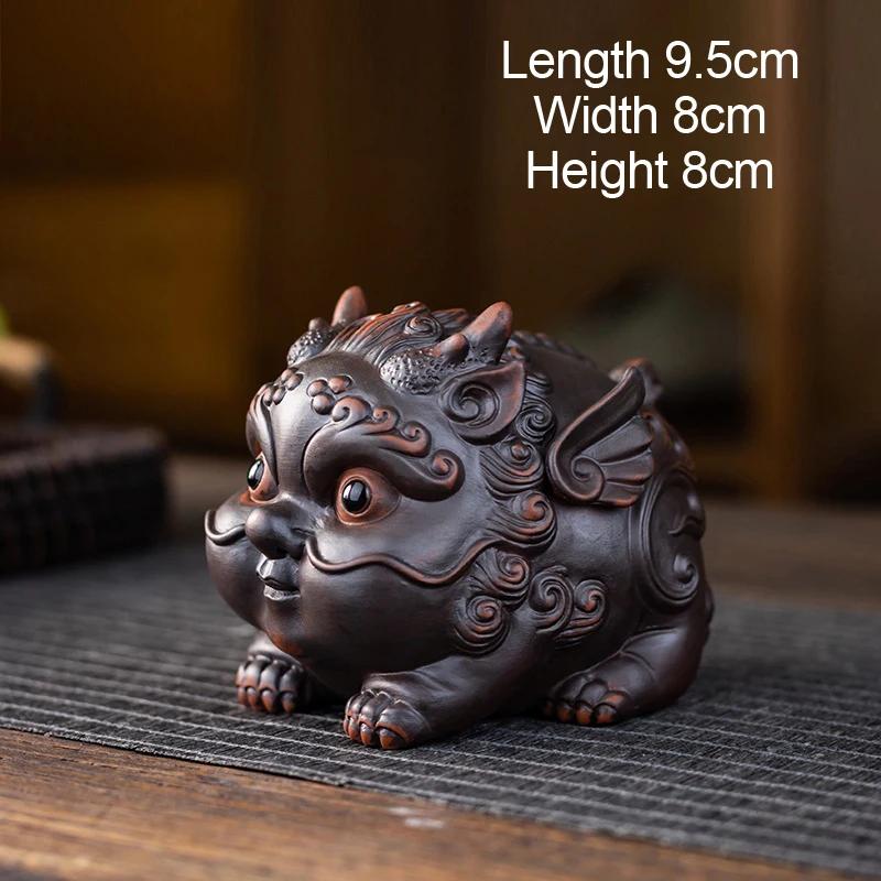

Purple Sand Tea Pet Ornament, Animal Dragon Pixiu Creative Tea Play Mini Tea Set Accessories , Boutique Mud Small Ornaments, 1Pc