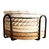 Cotton Rope Coaster Mug Mat with Stand Heat-Resistant Non-Slip Table Protector Reusable