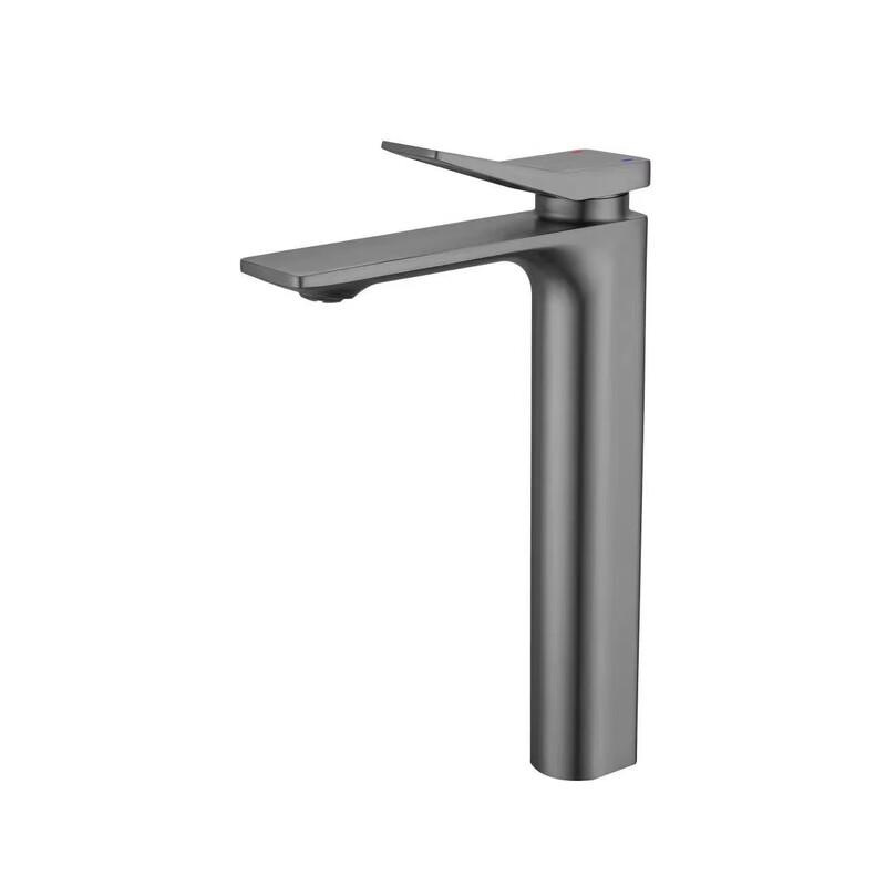 TLXT Gunmetal Grey Tall Basin Faucet