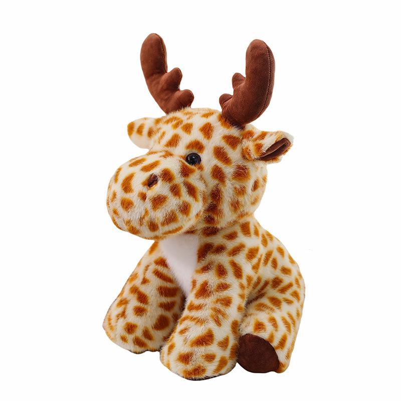 Cute Elk Plush Toys Children's Comfort Doll Claw Machine Zoo Souvenir Sika Deer