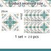 CELAENO Removable for Tile and Baseboards 20cm x 20 Tile-Look Stickers, Waterproof, Heat-Resistant, Oil-Resistant, Kitchens, Bathrooms, Toilets,