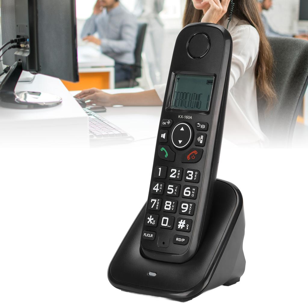 KX‑160A Cordless Telephone Handset Cordless Phone with Caller ID Free Call One Touch Dial LCD Displa