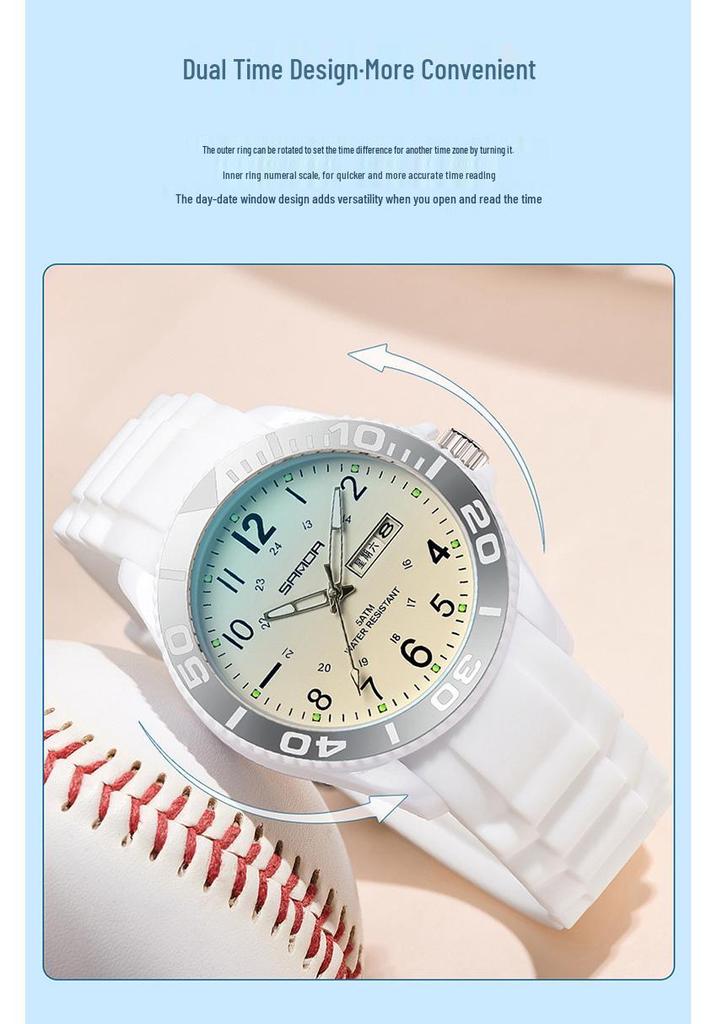 Orologio al Quarzo Luminoso Sanda: Orologio da polso digitale sportivo unisex impermeabile