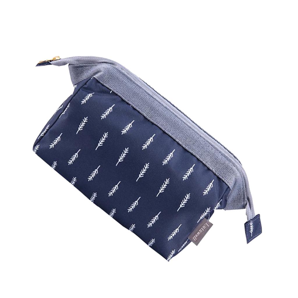 1 Piece Cloth Makeup Bag, Toiletry Travel Case, Portable Cosmetic Pouch Blue, 18x13x9cm