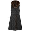 Fashion Winter Women's Long Warm Vest Hooded Thick Sleeveless Jackets Woman Coat With Belt
