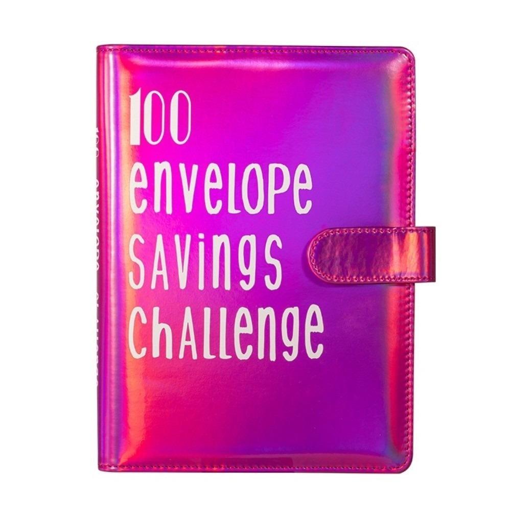 Dazzling Colors Challenge Budget Binder PU Leather Savings Challenge Notepad  New Year