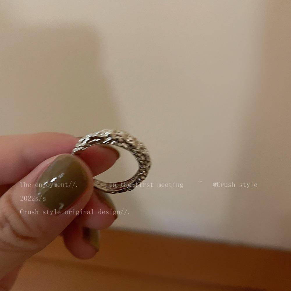 Ring Does Not Fade Niche Design Ins Opening Female High-end Sense Retro Cold Pearl Shell Versatile Irregular