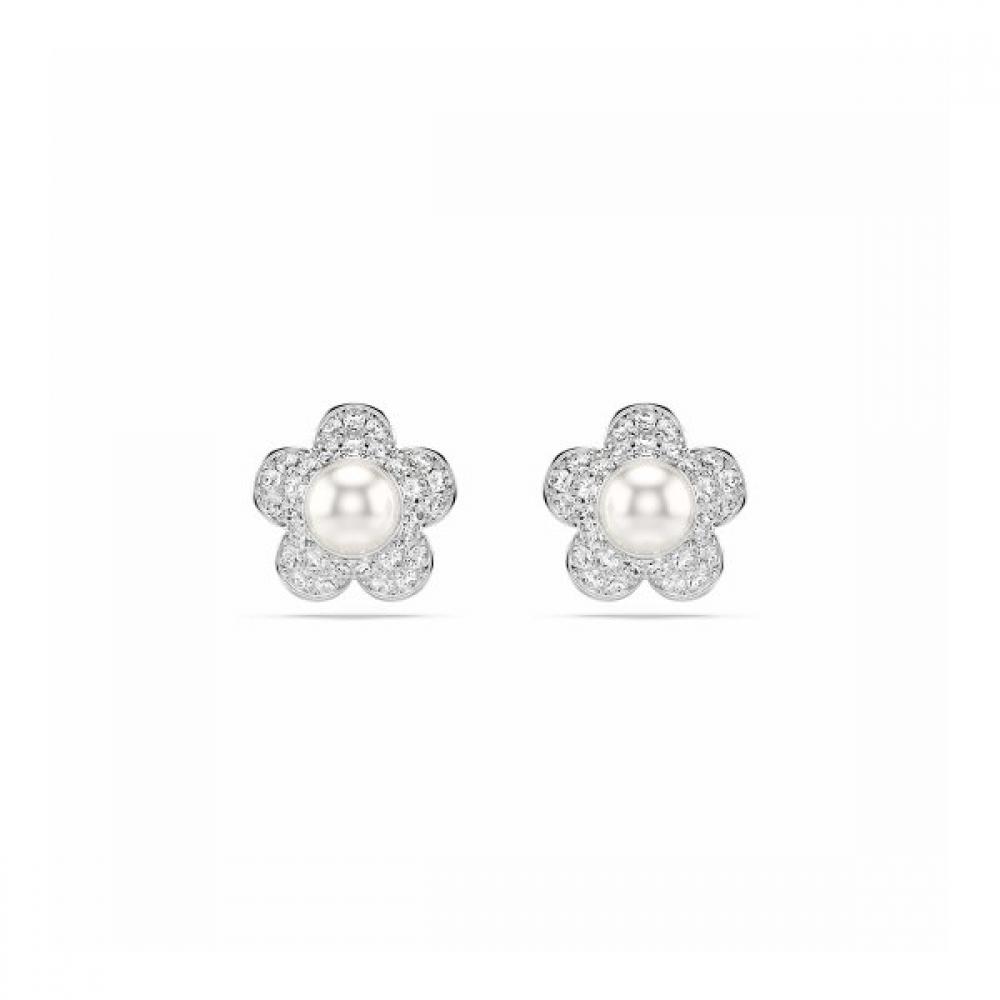Swarovski [genuine Product   Shopping Bag Included] Flower Stud Earrings Ariana 