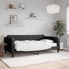 Vidaxl Sofa Z Materacem Do Spania, Czarna, 100X200 Cm, Tkanina