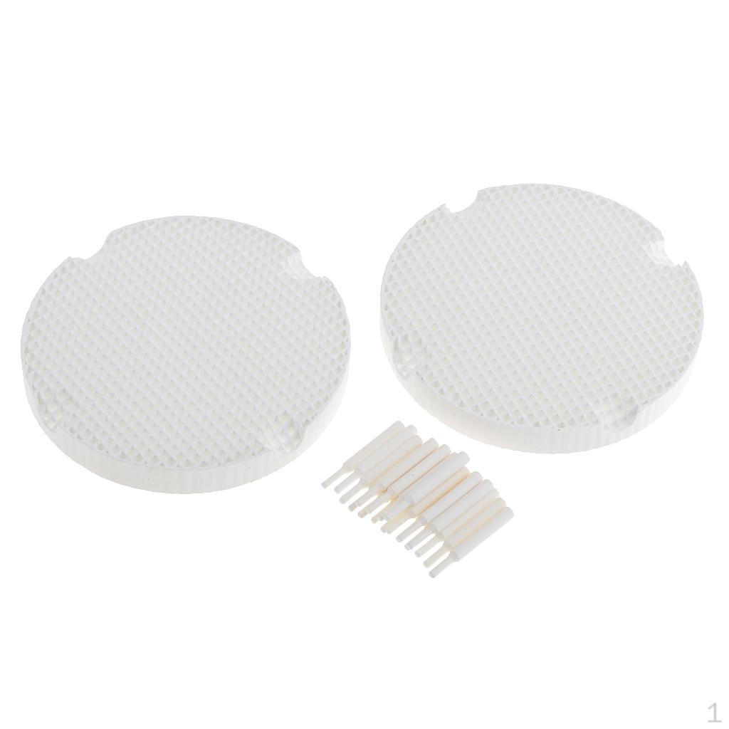 

2pcs Ceramic Round Dental Lab Honeycomb Firing Trays with 20pcs Pins Supply
