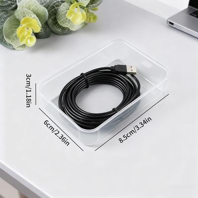 12/6/3PCS Cable Organizer Set Durable Plastic Storage Box for Charging Cords Mobile Devices Office Supplies