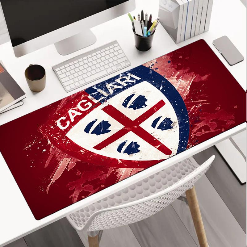 Cagliari Football Club Crest Mouse Pad, Gaming Mouse Pad, Keyboard Pad, Desk Decor for Computer Notebook Fan Gift Birthday Gift