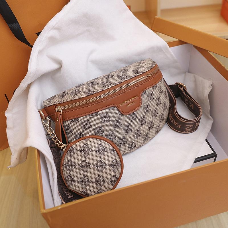 Trendy Plaid Women's Crossbody Bag New Arrival Waist Bag Shoulder Bag Small Niche Sensati Single Strap Sling Bag