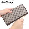 Baellerry Women's Retro Monogram Zipper Phone Bag & Coin Purse - Versatile Long Style