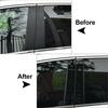 Car Pillar Posts Door Window Trim Moldings Anti Scratch Stickers For KIA Forte K3 - Replacement Accessories Glossy Black