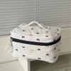 Large Capacity Quilted Cotton Ladies Pillow Handbags Sweet Bowknot Women's Cosmetic Bags High-Quality Female Wash Storage Bag